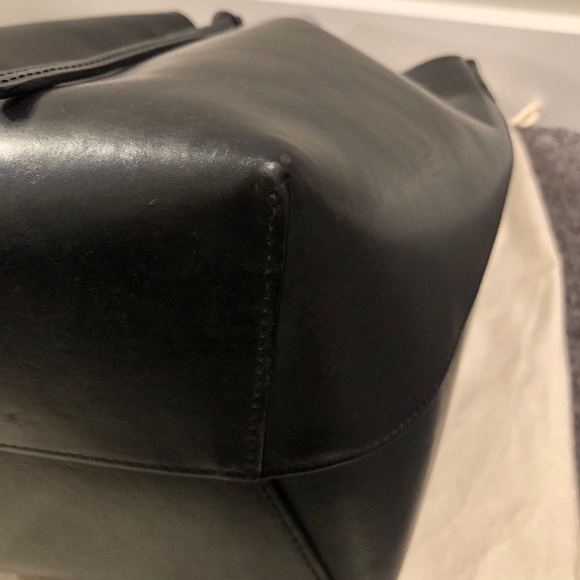 Mansur Gabriel Large Bucket Bag in Black/Flamma - Picture 4 of 12